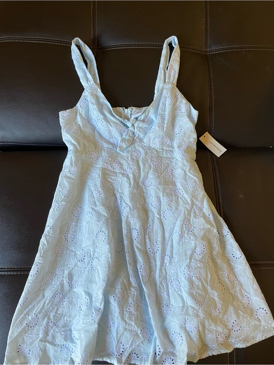 Francesca's Collections Dresses & Skirts - Francesca's Collections Light Blue Eyelet Sundress